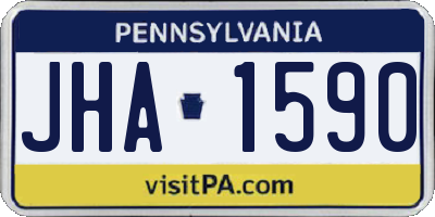 PA license plate JHA1590
