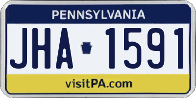 PA license plate JHA1591