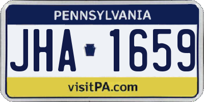PA license plate JHA1659