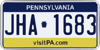PA license plate JHA1683