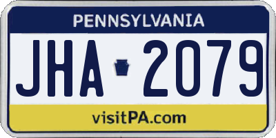 PA license plate JHA2079