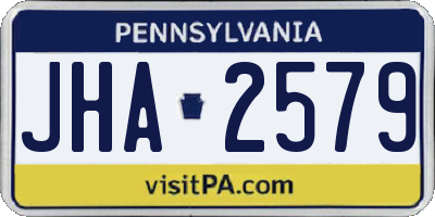 PA license plate JHA2579