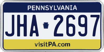 PA license plate JHA2697