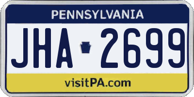 PA license plate JHA2699