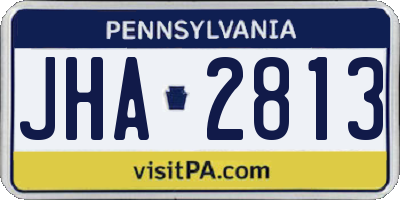 PA license plate JHA2813