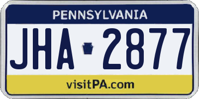 PA license plate JHA2877