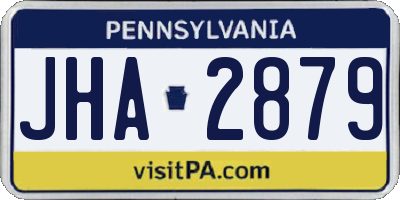 PA license plate JHA2879