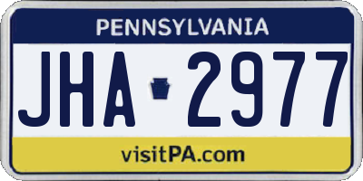 PA license plate JHA2977
