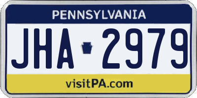 PA license plate JHA2979