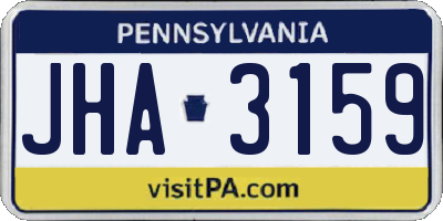 PA license plate JHA3159