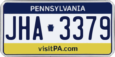 PA license plate JHA3379