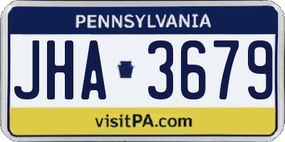 PA license plate JHA3679