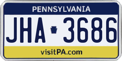 PA license plate JHA3686
