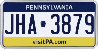 PA license plate JHA3879