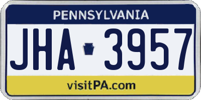 PA license plate JHA3957