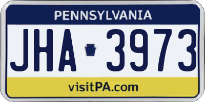 PA license plate JHA3973