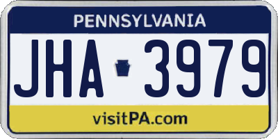 PA license plate JHA3979
