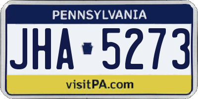 PA license plate JHA5273