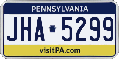 PA license plate JHA5299