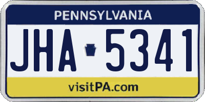PA license plate JHA5341