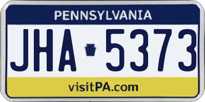PA license plate JHA5373
