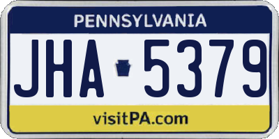 PA license plate JHA5379
