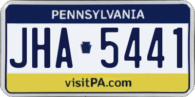 PA license plate JHA5441