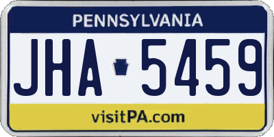 PA license plate JHA5459