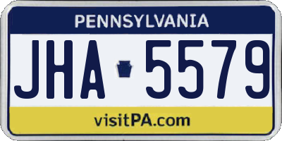 PA license plate JHA5579