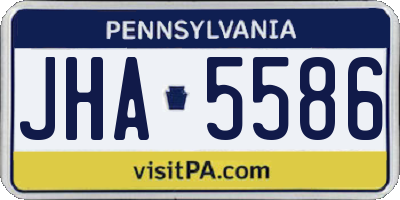 PA license plate JHA5586