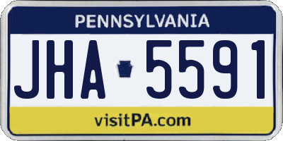 PA license plate JHA5591