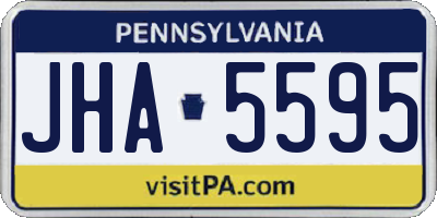 PA license plate JHA5595