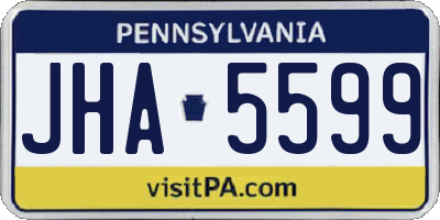 PA license plate JHA5599