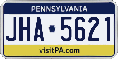 PA license plate JHA5621