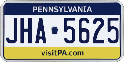 PA license plate JHA5625