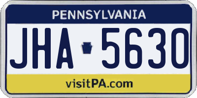 PA license plate JHA5630
