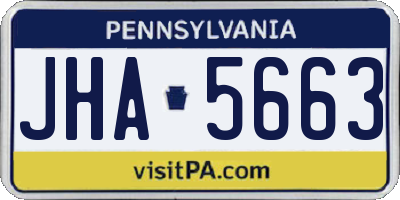 PA license plate JHA5663