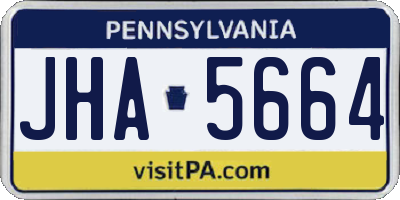 PA license plate JHA5664