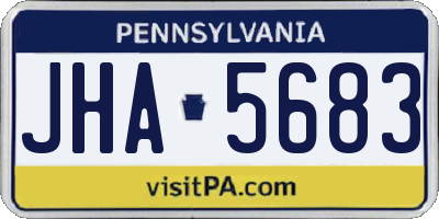 PA license plate JHA5683