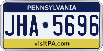 PA license plate JHA5696