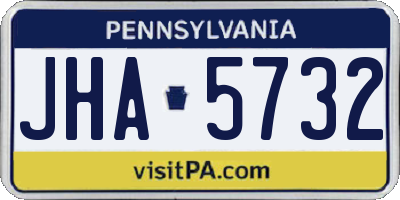 PA license plate JHA5732