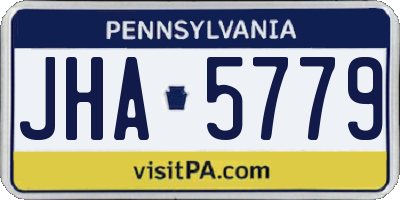 PA license plate JHA5779