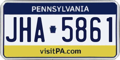 PA license plate JHA5861