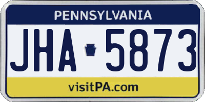 PA license plate JHA5873