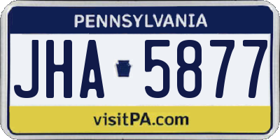 PA license plate JHA5877