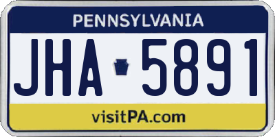 PA license plate JHA5891