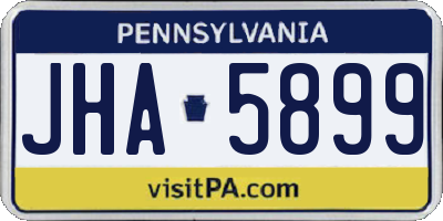 PA license plate JHA5899