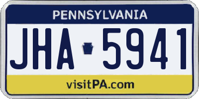 PA license plate JHA5941