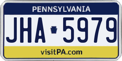 PA license plate JHA5979