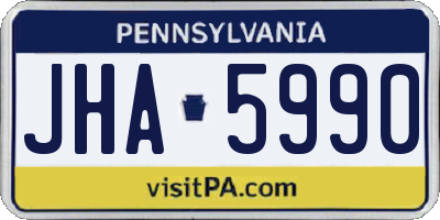 PA license plate JHA5990